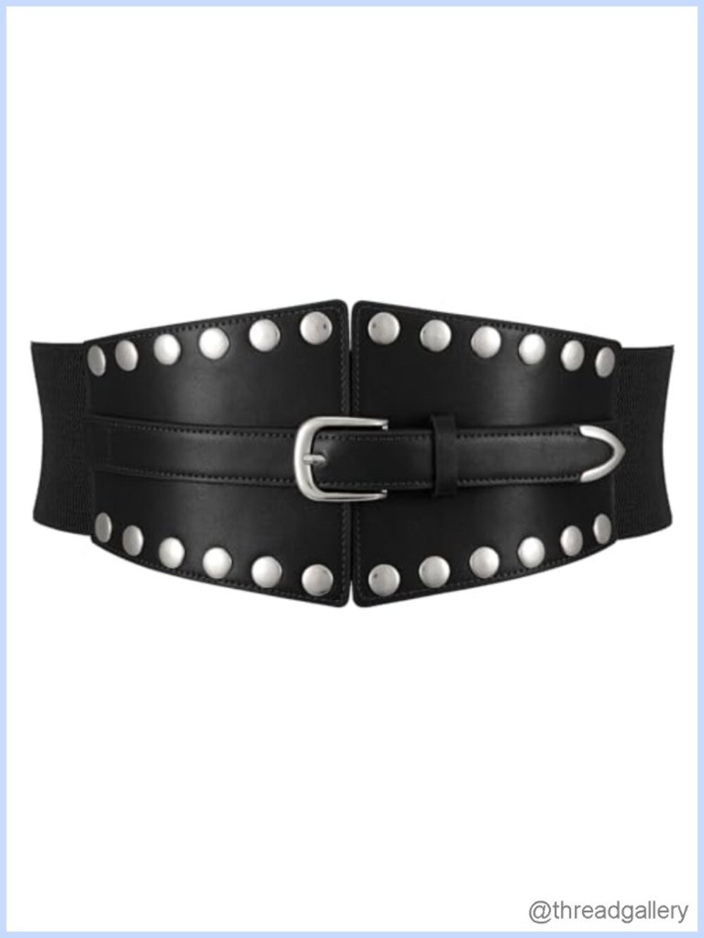 Wide Corset Belt PU Leather Elastic Waist Cinch Belt Punk Style